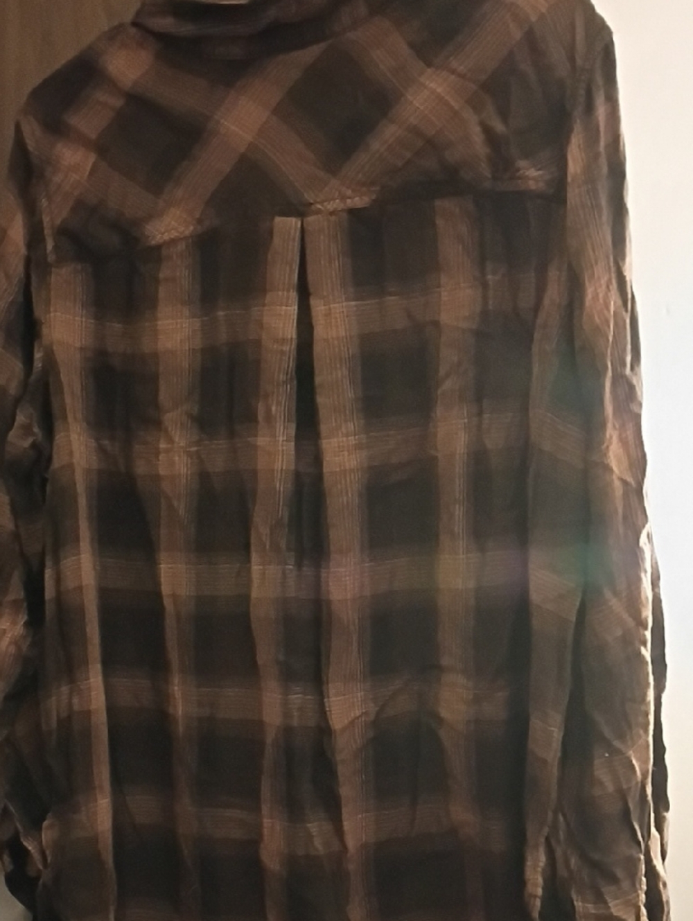 Terra & Sky Brown and Black Plaid Button-Down Shirt - Picture 4 of 4